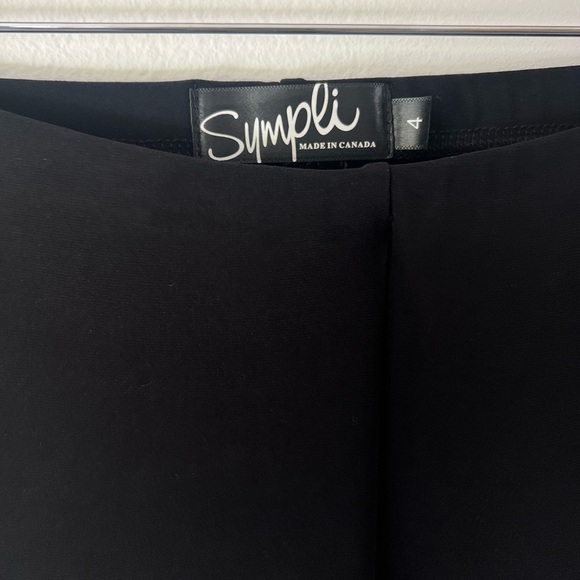 Sympli Black Elastic Waist Jersey Knit Wrinkle Resistant Ruched Cuff Legging - Picture 3 of 7